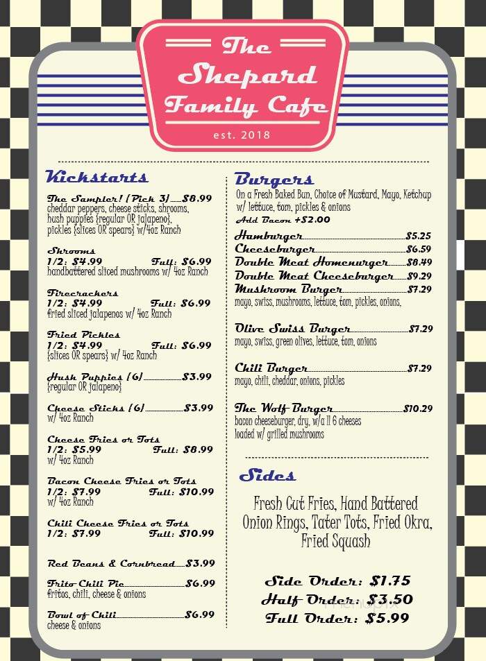 The Shepard Family Cafe - Bonham, TX