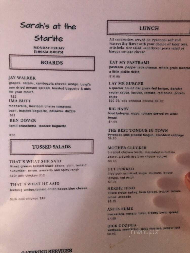 Silver Fox - Bakersfield, CA menu_pic