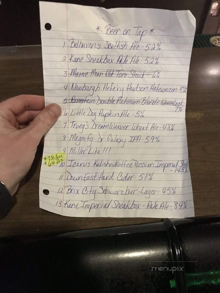 Snug Harbor - Kearny, NJ menu_pic