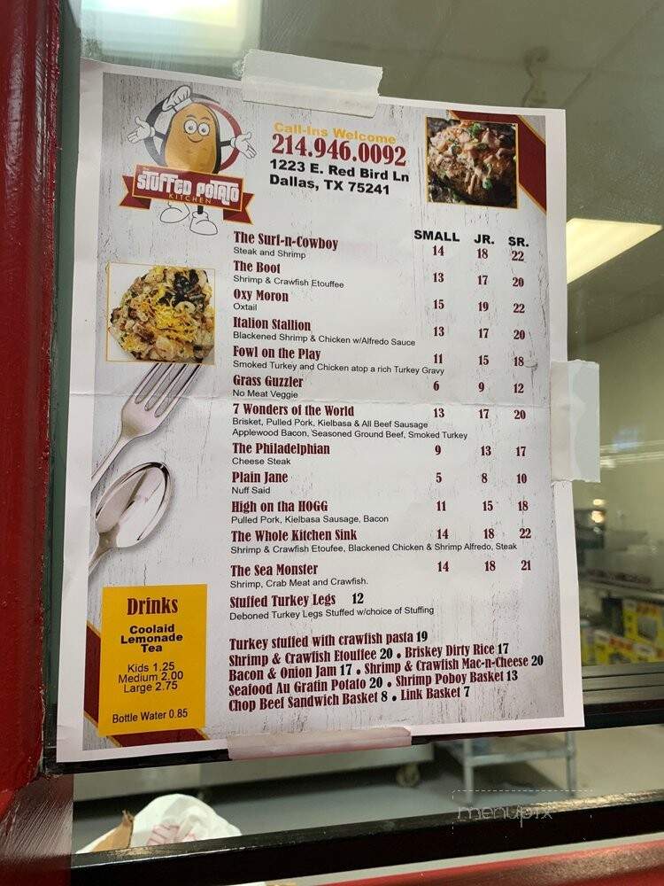 The Stuffed Potato Kitchen - Dallas, TX menu_pic