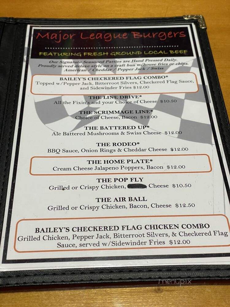 The Stumble Back Inn - Victor, MT menu_pic
