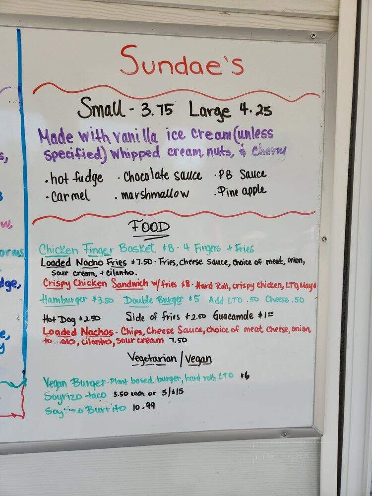 The Taco Place and Ice Cream Shoppe - Barker, NY menu_pic