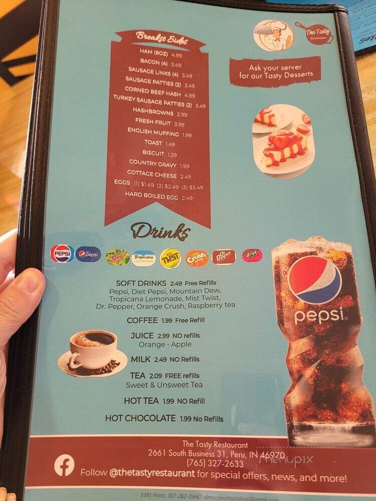 The Tasty Restaurant - Peru, IN menu_pic