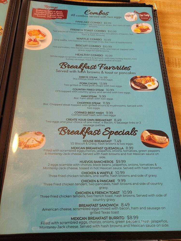 The Tasty Restaurant - Peru, IN menu_pic
