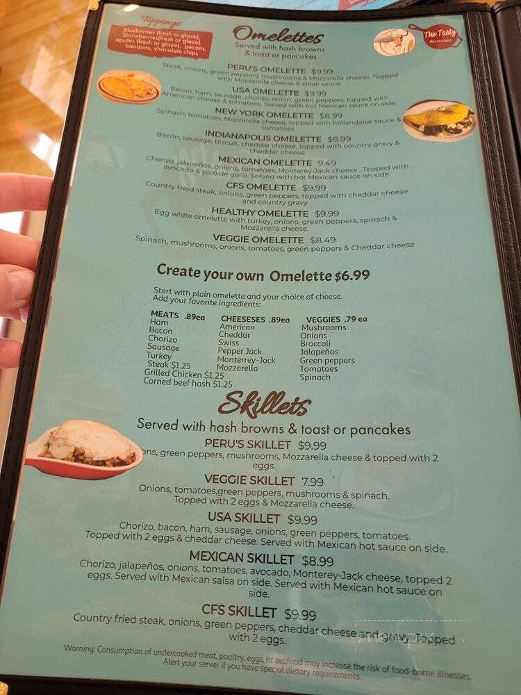 The Tasty Restaurant - Peru, IN menu_pic