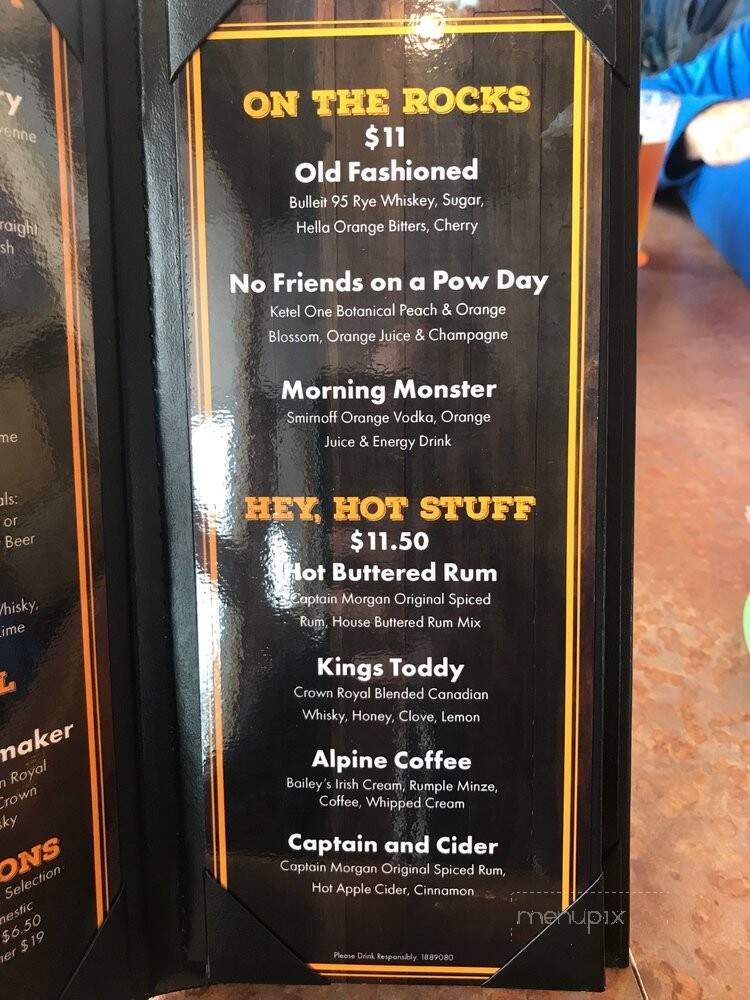 The Timberwolf Bar & Grill - North Bend, WA menu_pic