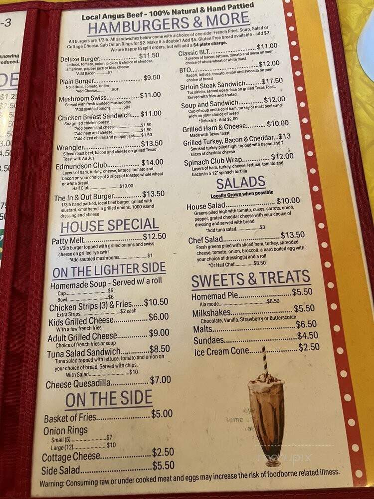 D & S Diner - Harrison, MT menu_pic