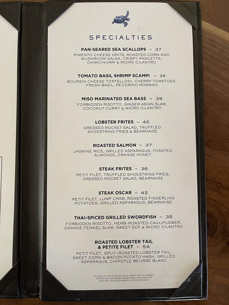 The Turtle Cafe - Naples, FL menu_pic