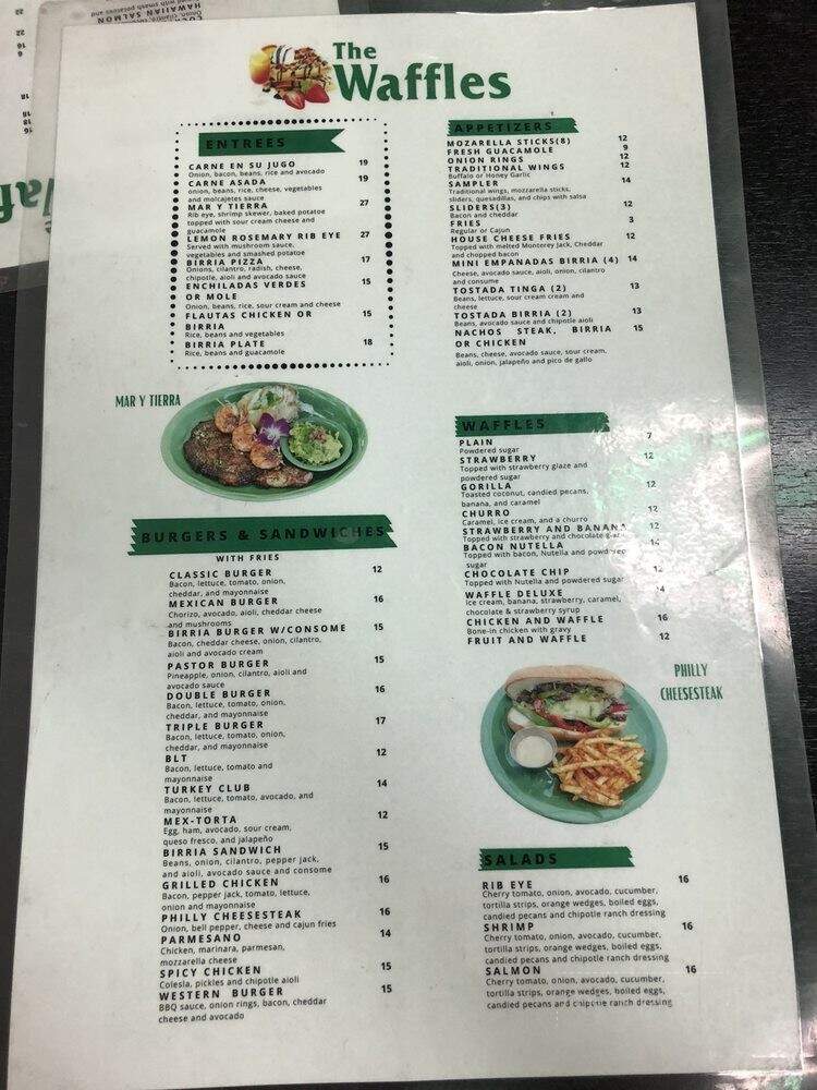 The Waffles - San Jose, CA menu_pic