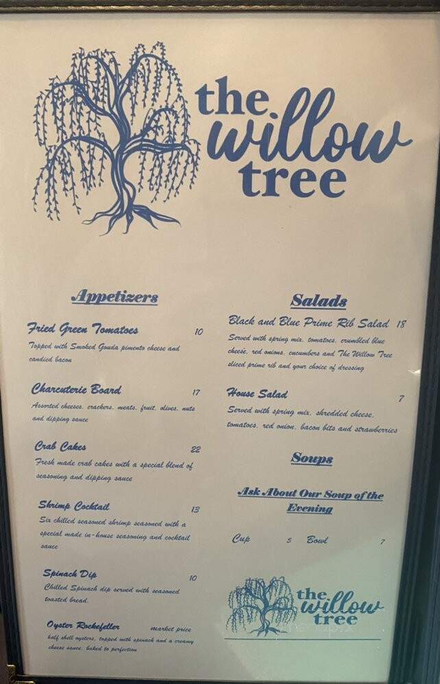 The Willow Tree - Obion, TN menu_pic