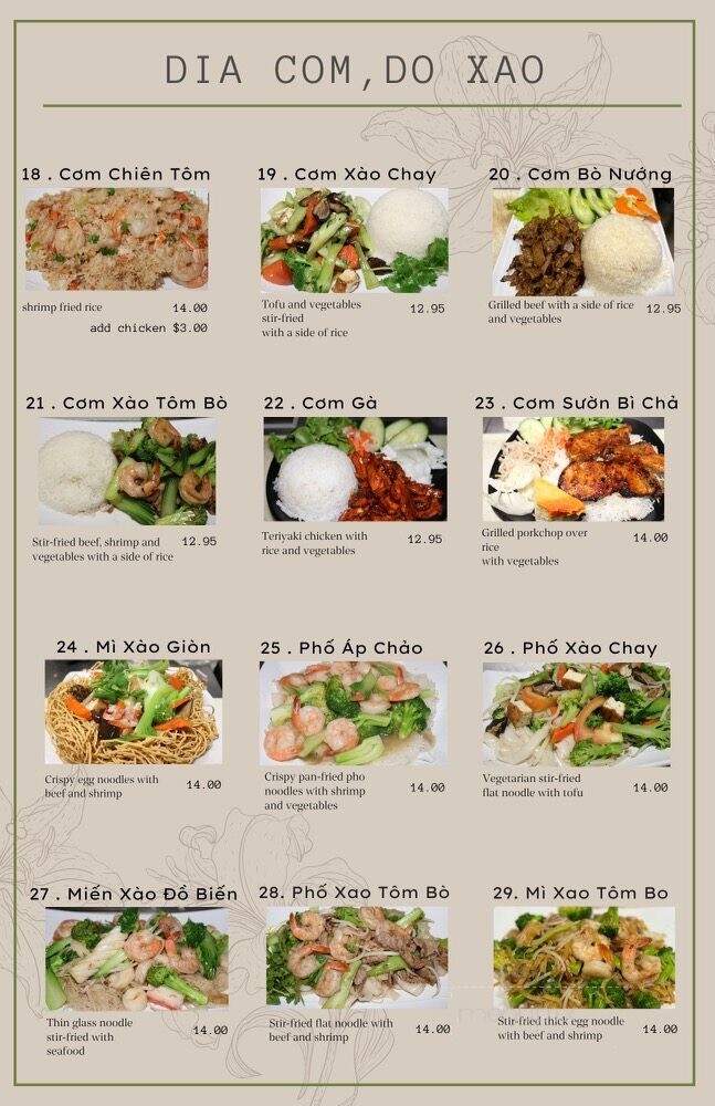 Thienhuong - Los Angeles, CA menu_pic