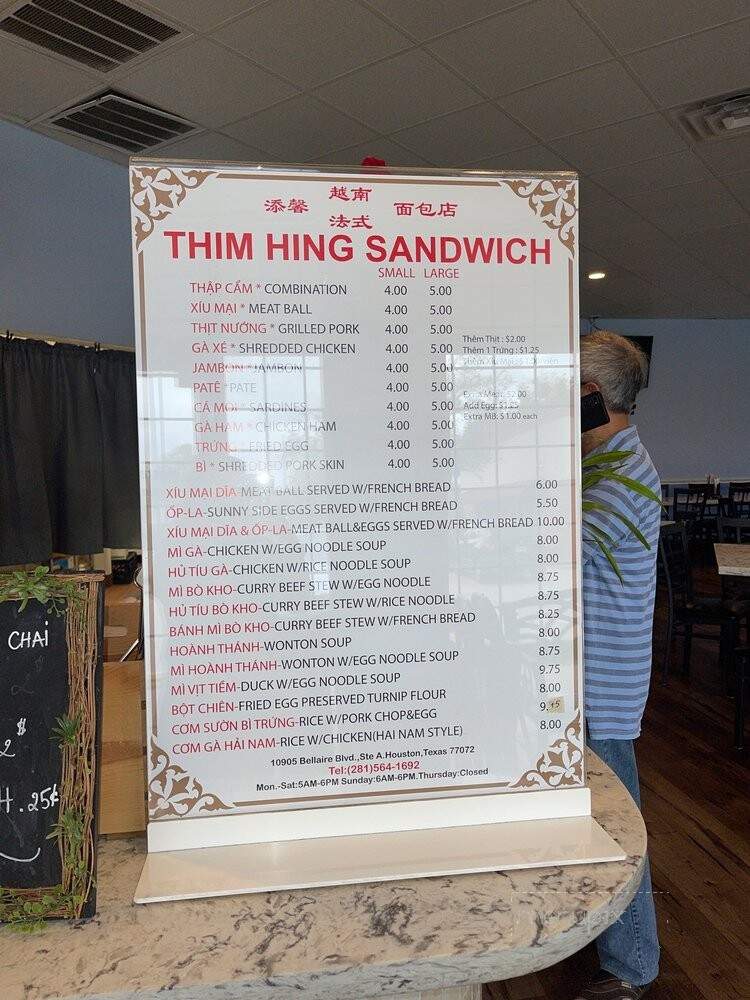 Thim Hing Sandwich Shop - Houston, TX
