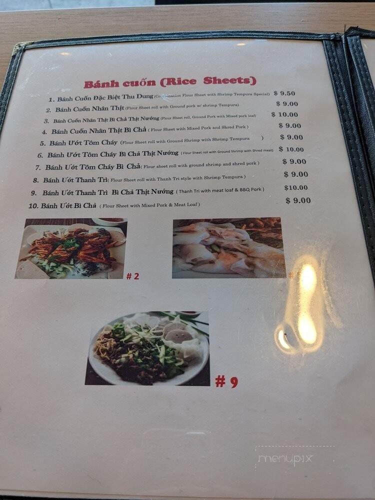 Thu Dung Restaurant - Westminster, CA menu_pic