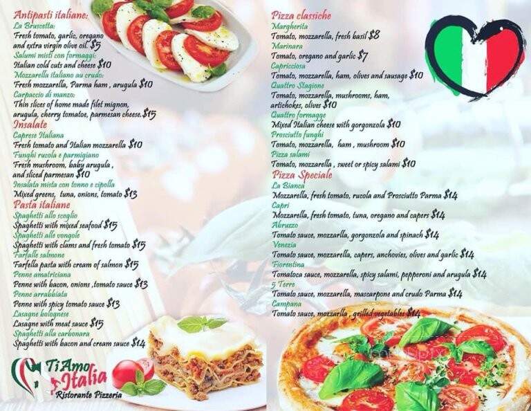 Ti Amo Italia - Cape Canaveral, FL menu_pic