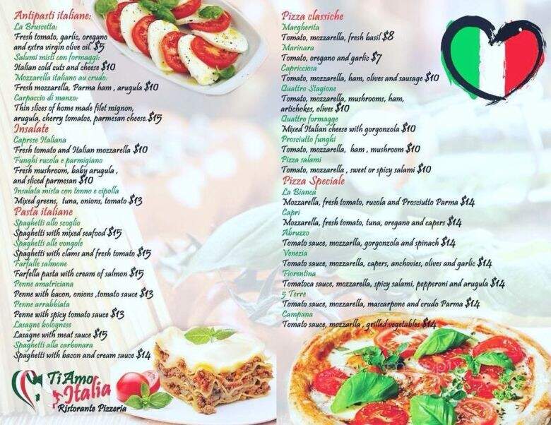 Ti Amo Italia - Cape Canaveral, FL menu_pic
