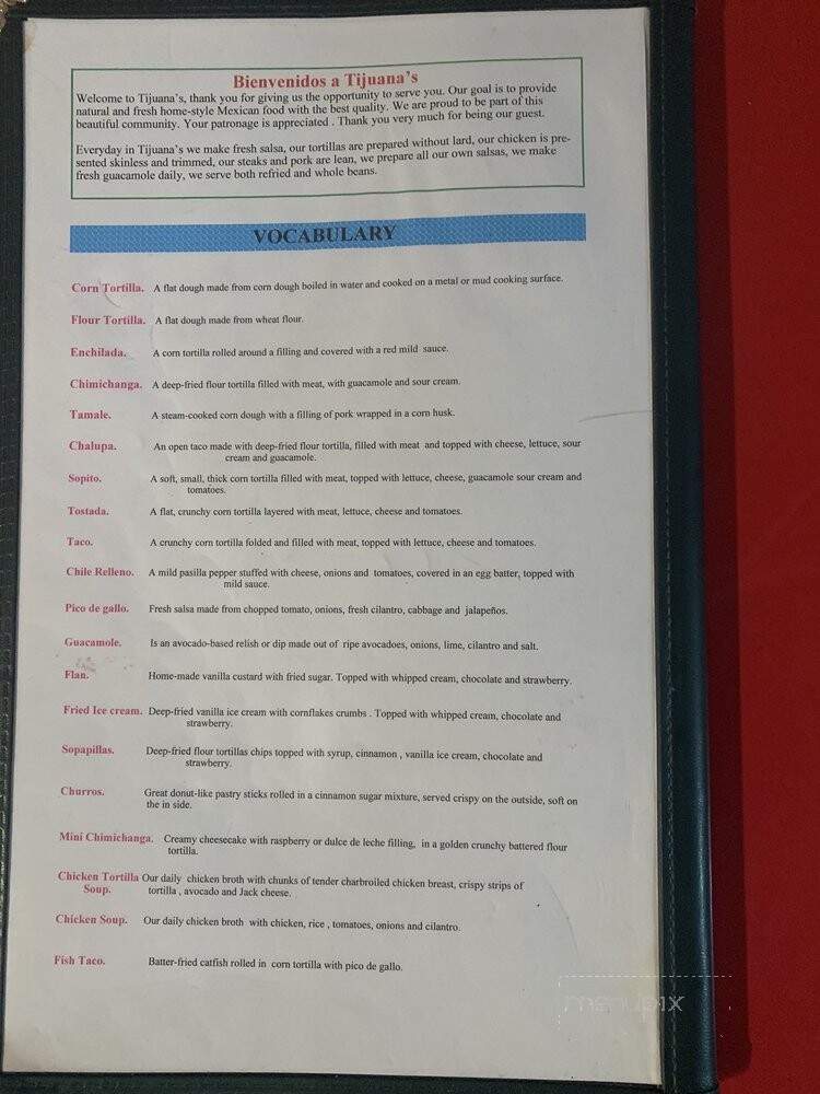 Ti Juana Mexican Restaurant - Quincy, WA menu_pic