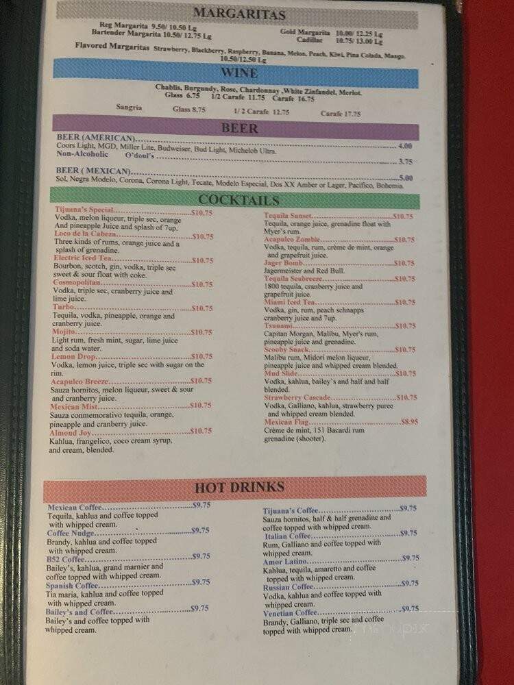 Ti Juana Mexican Restaurant - Quincy, WA menu_pic