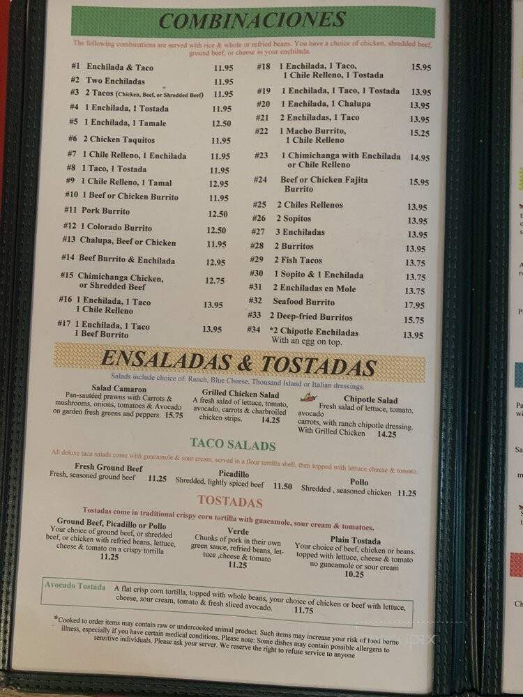 Ti Juana Mexican Restaurant - Quincy, WA menu_pic