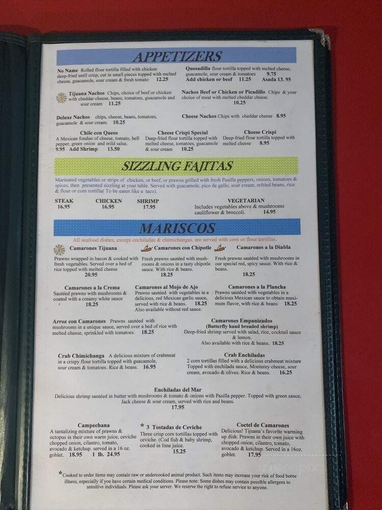 Ti Juana Mexican Restaurant - Quincy, WA menu_pic