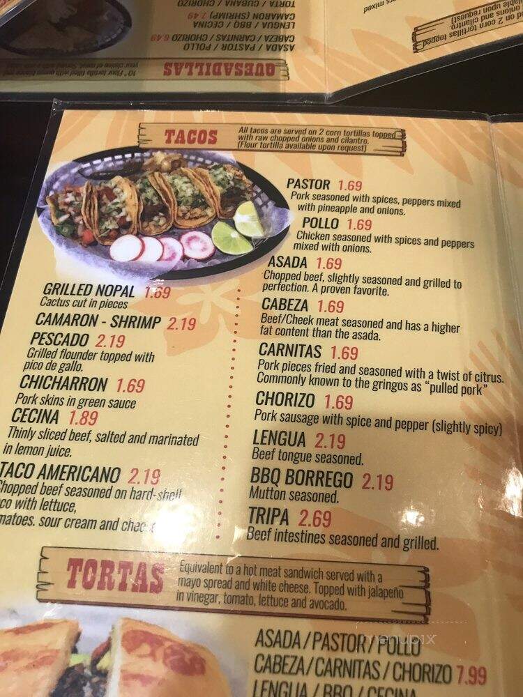 Tiki Taco - Summerville, SC menu_pic