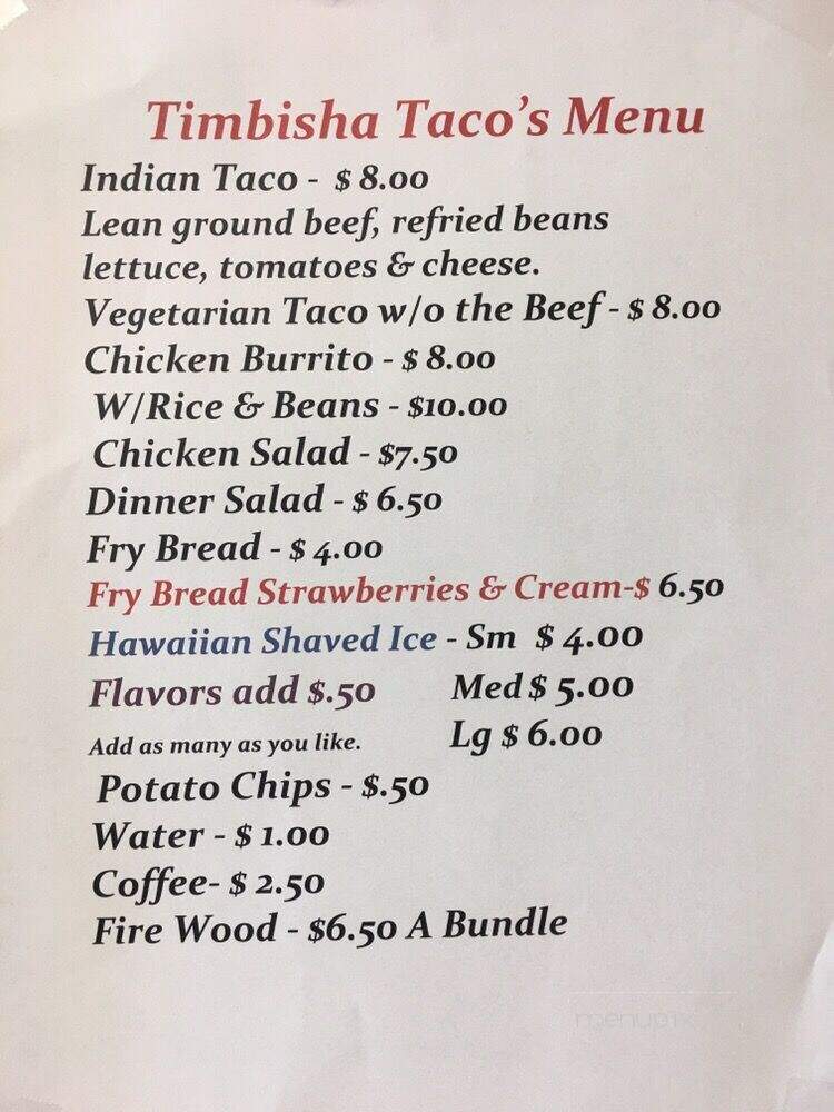 Timbisha Indian Tacos - Death Valley, CA