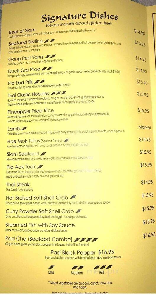 Tim Thai 2 - Gettysburg, PA menu_pic