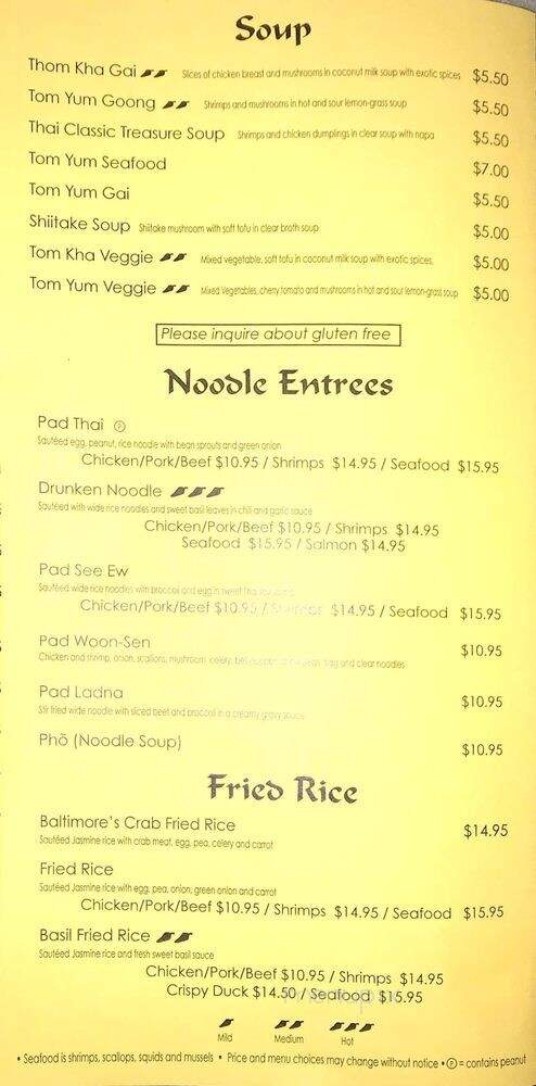 Tim Thai 2 - Gettysburg, PA menu_pic