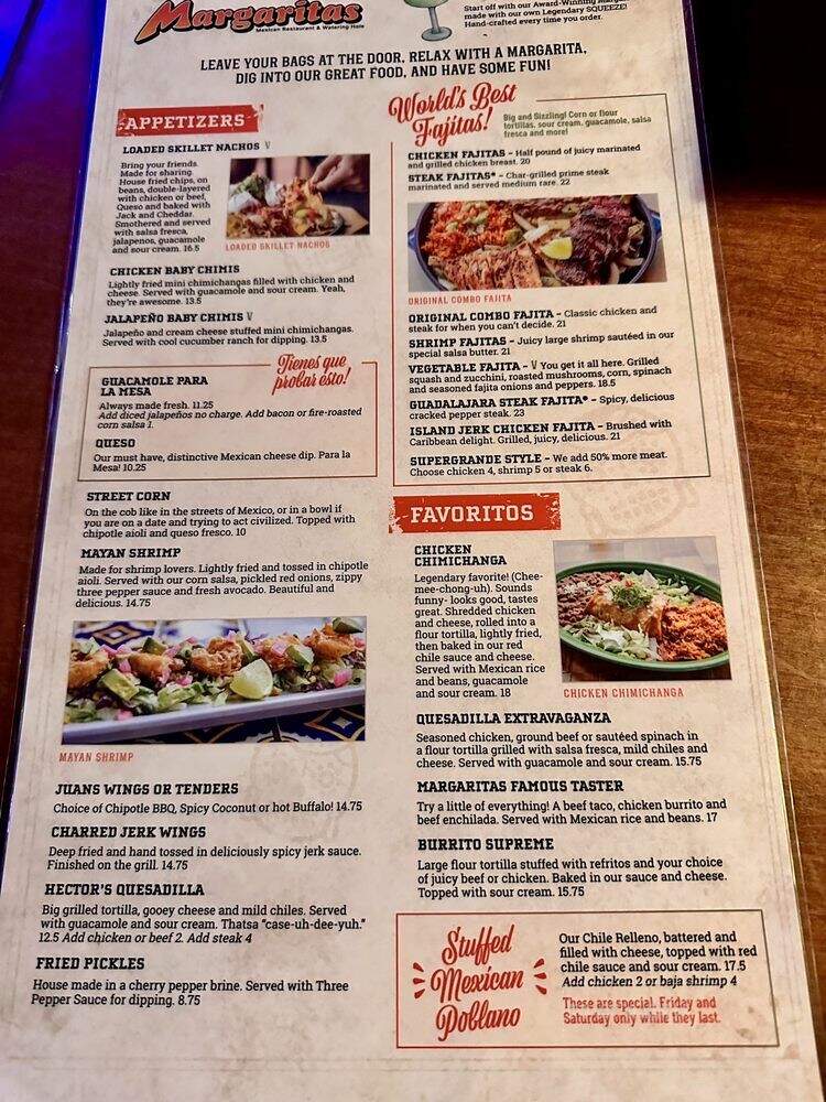 Tio Juan's Margaritas - Metuchen, NJ menu_pic