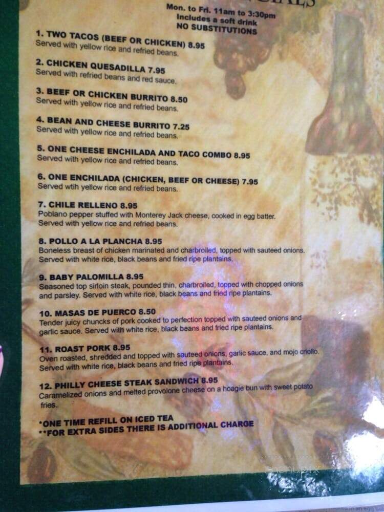 Tipico Cafe - Fort Lauderdale, FL menu_pic