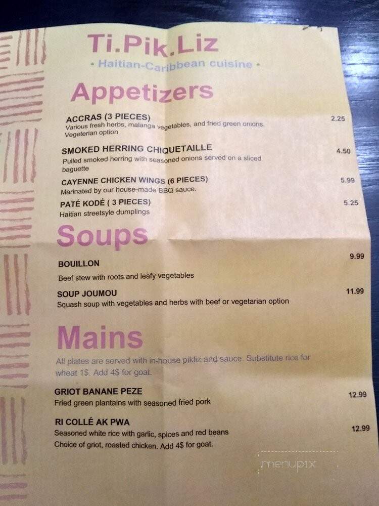 Tipikliz - Ottawa, ON menu_pic