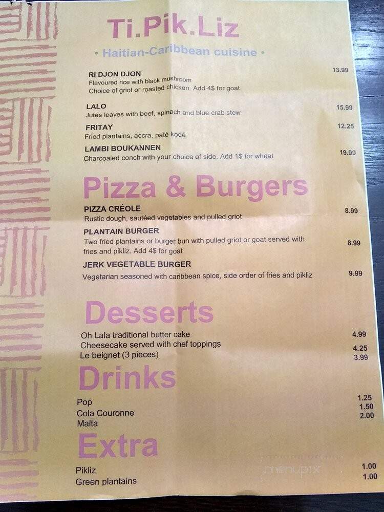 Tipikliz - Ottawa, ON menu_pic