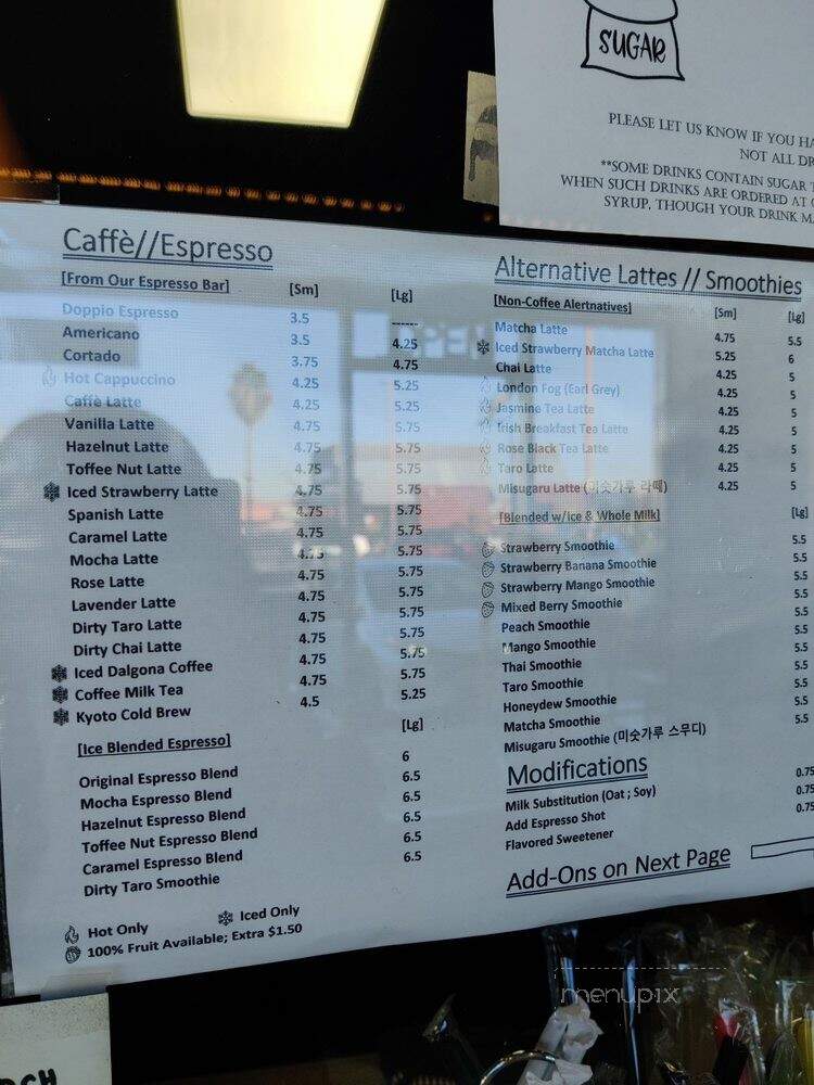 Tira Tea House - Garden Grove, CA menu_pic