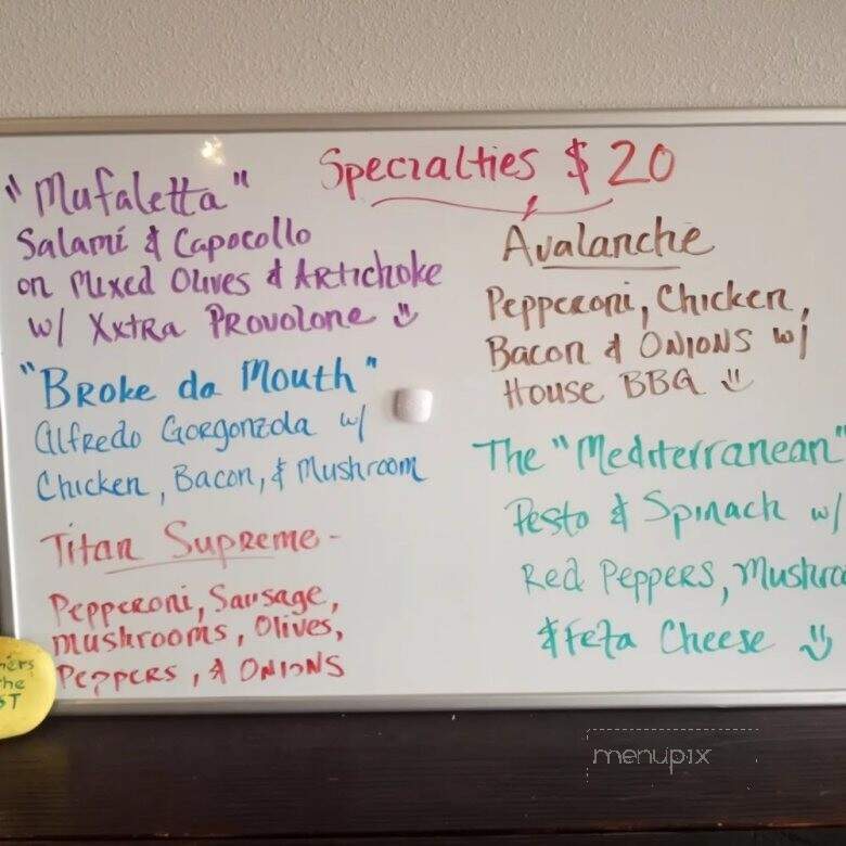 Titan's Pizza - Mountain View, HI menu_pic