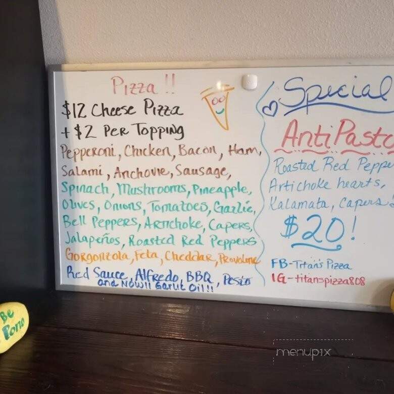Titan's Pizza - Mountain View, HI menu_pic