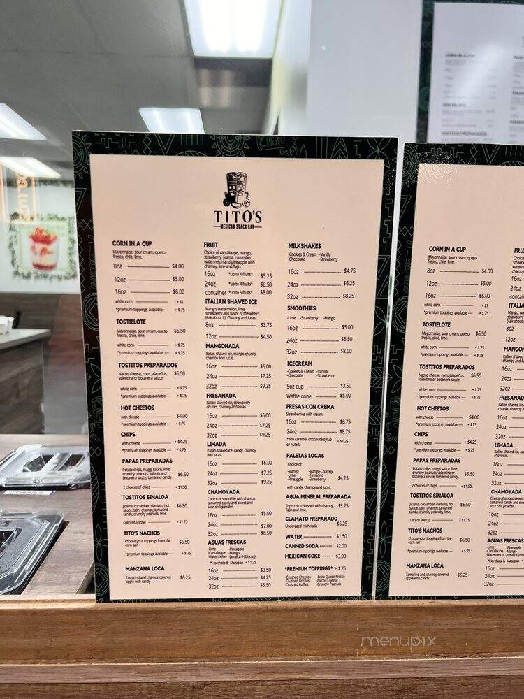 Tito's Mexican Snack Bar - Helotes, TX menu_pic
