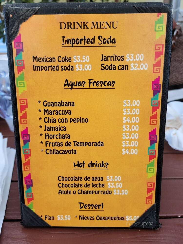 Tlayudiza El Anafre - Whittier, CA menu_pic