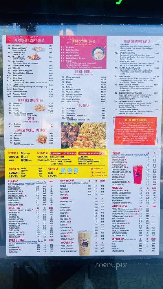 Token Ramen and Kung Fu Tea - Orlando, FL menu_pic