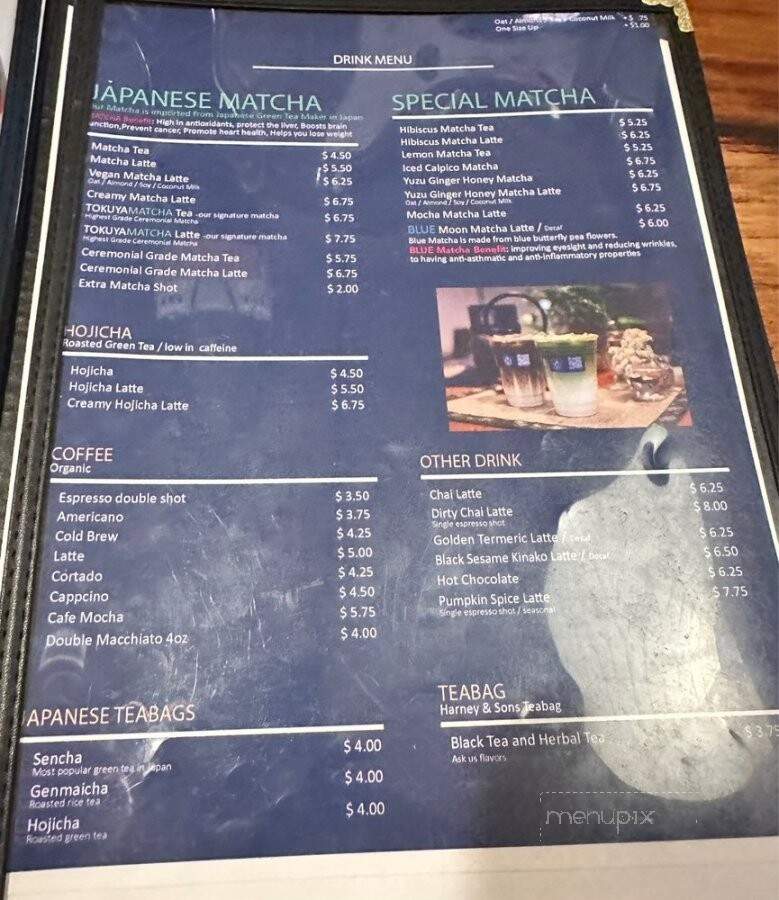 Tokuyama Salon Cafe - New York, NY menu_pic