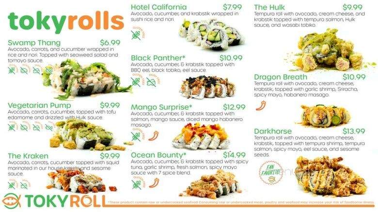 TokyRoll Sushi & Poke - Camas, WA menu_pic
