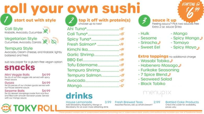 TokyRoll Sushi & Poke - Camas, WA menu_pic