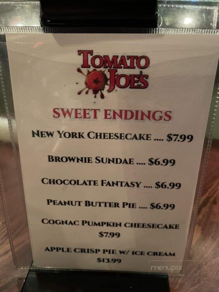 Tomato Joe's Italian Kitchen and Pizzeria - Rocky Hill, CT menu_pic