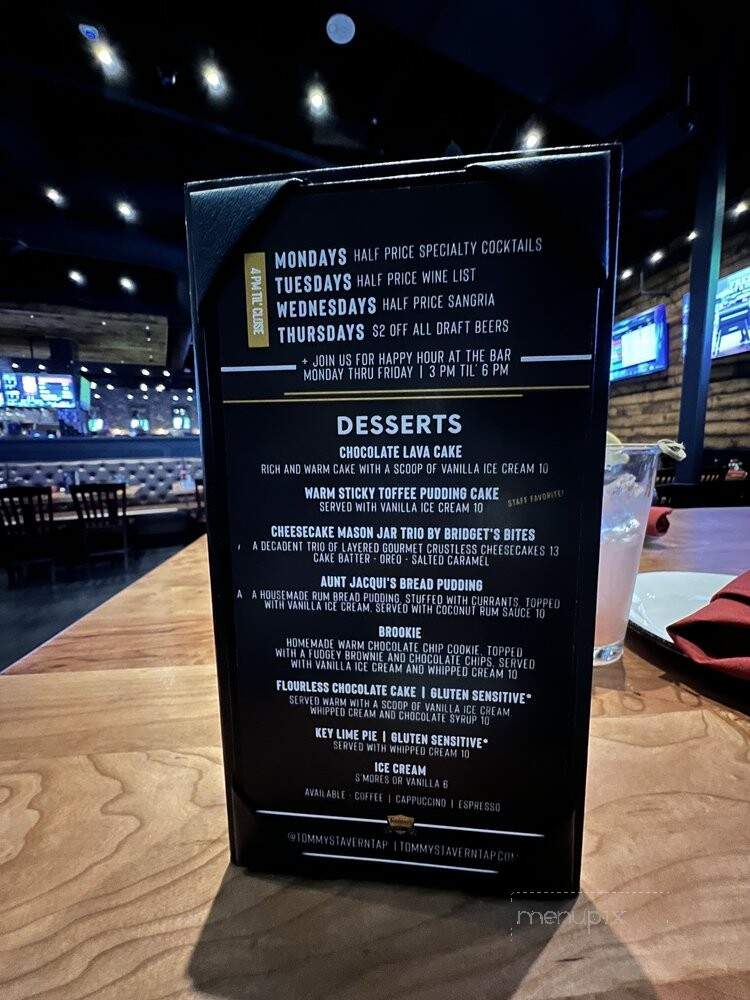 Tommy's Tavern & Tap - Newark, DE menu_pic