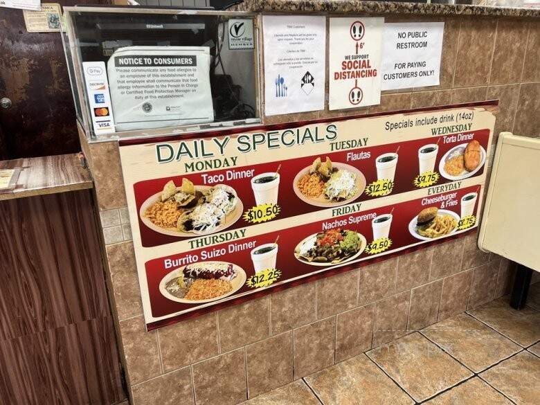 Tony's Burrito Mex - Chicago, IL menu_pic