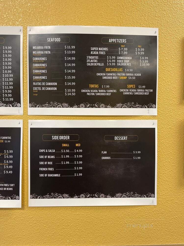 Tony's Mexican Grill - Henderson, NV menu_pic