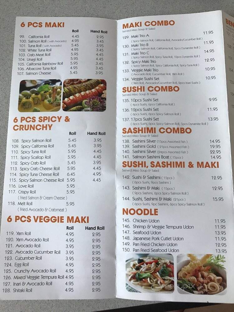Sushi & Bento Restaurant - Toronto, ON menu_pic