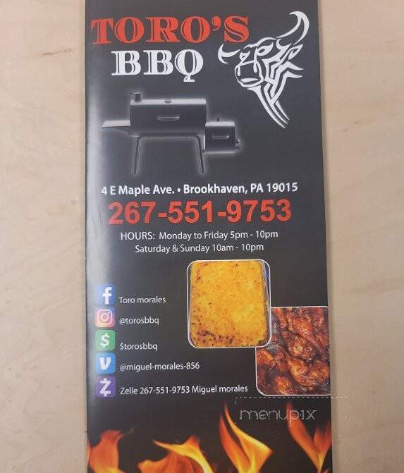 Toro's BBQ - Brookhaven, PA menu_pic