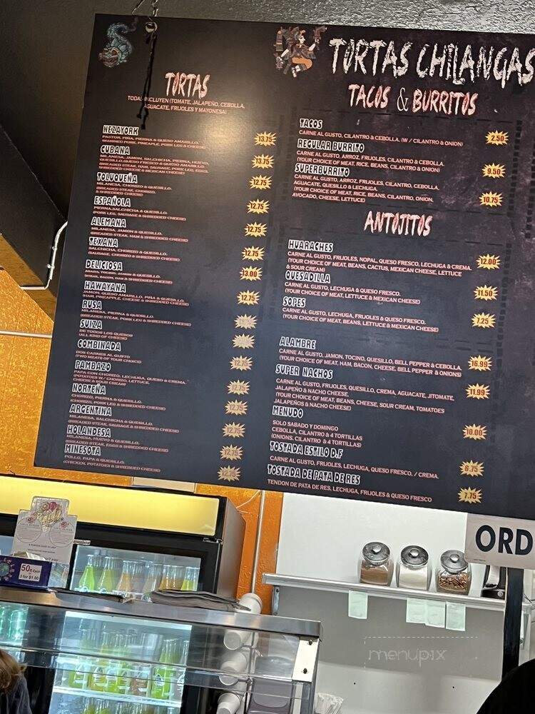 Tortas Chilangas - Sacramento, CA menu_pic