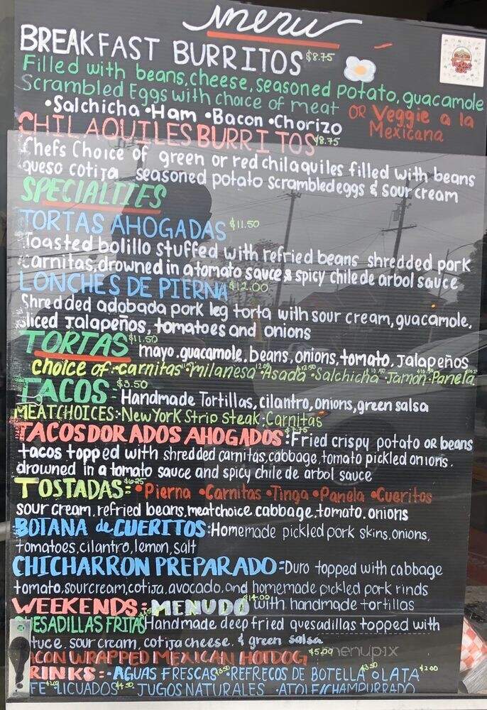 Tortas Gdl - San Jose, CA menu_pic