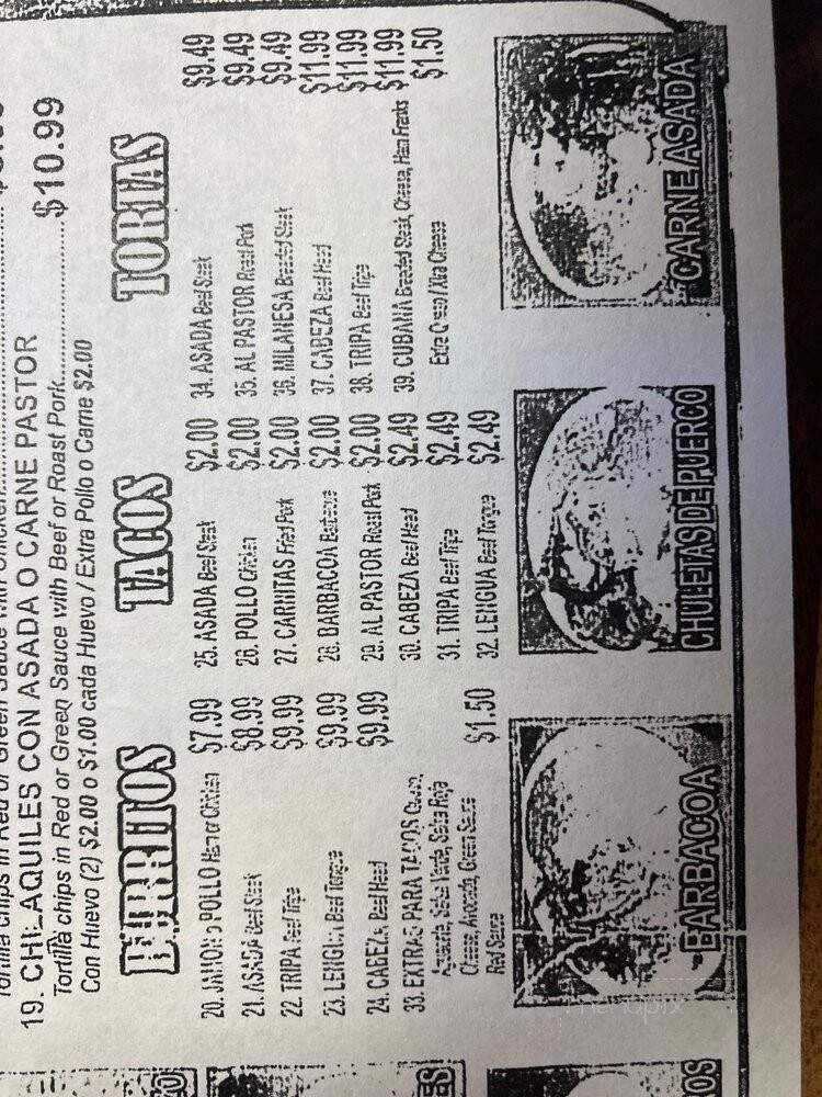 Tortilla Mexican - Oakland Park, FL menu_pic