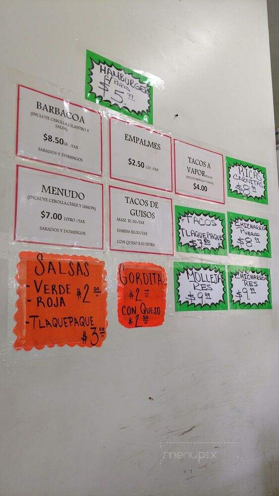 Tortilleria El Maizal - Houston, TX menu_pic